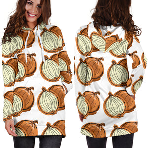 Onion Theme Pattern Women Hoodie Dress