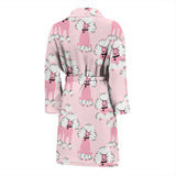 Poodle Pattern Men Bathrobe