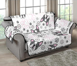 Boston Terrier Pattern Loveseat Couch Cover Protector