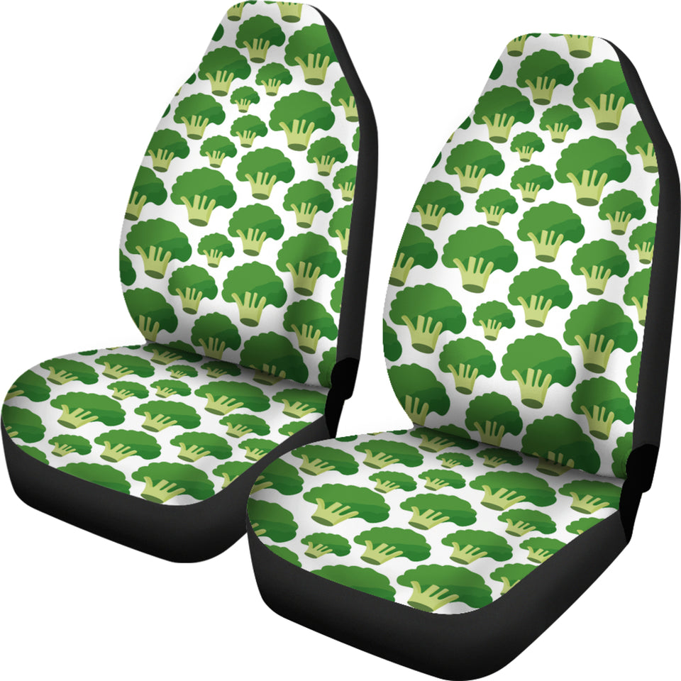 Broccoli Pattern Background Universal Fit Car Seat Covers