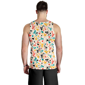 Saxophone Pattern Background Men Tank Top