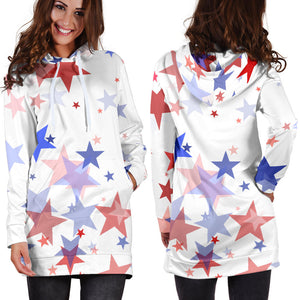 USA Star Pattern Women Hoodie Dress