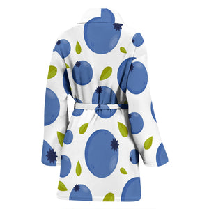 Blueberry Pattern Women Bathrobe