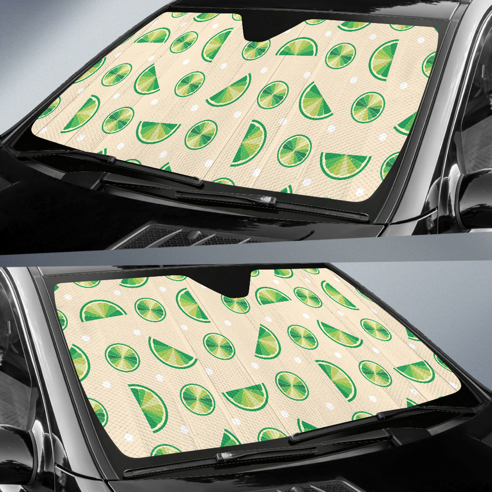 Lime Pattern Car Sun Shade