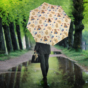 Teddy Bear Pattern Print Design 01 Umbrella