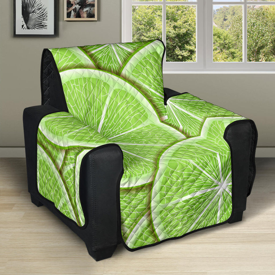 Sliced Lime Pattern Recliner Cover Protector