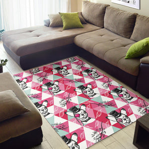 Cool Chihuahua Pink Pattern Area Rug