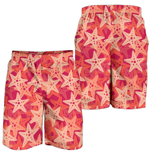 Starfish Red Theme Pattern Men Shorts