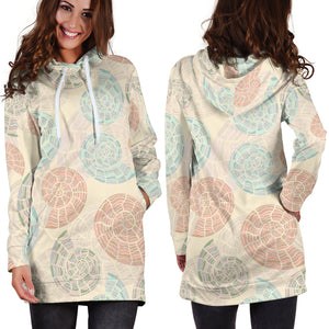 Shell Pattern Women Hoodie Dress