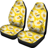 Bee Daisy Pattern Universal Fit Car Seat Covers