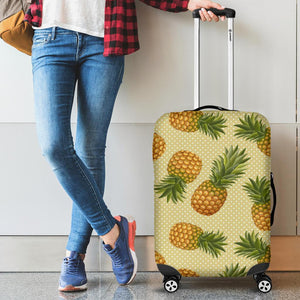 Pineapple Pattern Pokka Dot Background Cabin Suitcases Luggages