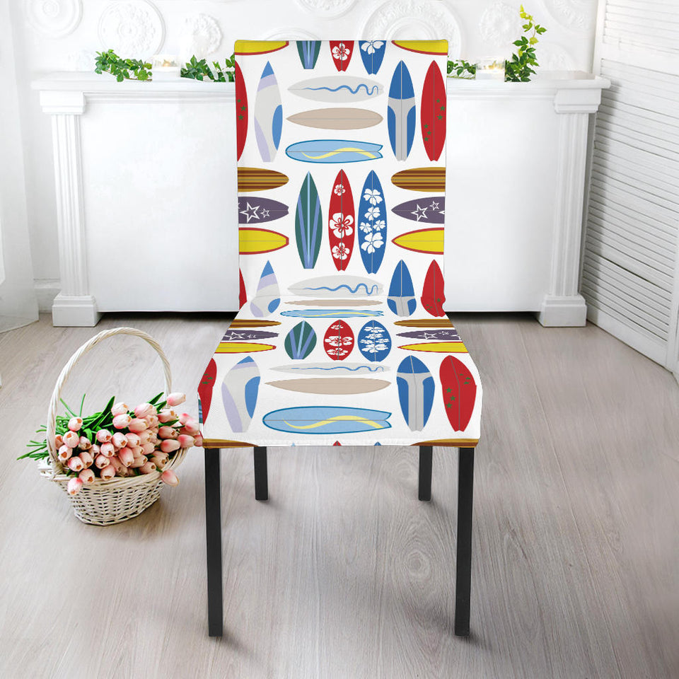 Surfboard Pattern Print Design 02 Dining Chair Slipcover