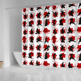 Ninja Pattern Shower Curtain Fulfilled In US