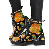 Orange Ice Orance Juice Pattern Leather Boots