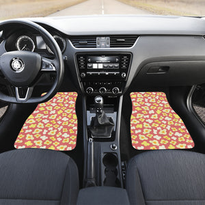 Popcorn Pattern Print Design 01 Front and Back Car Mats