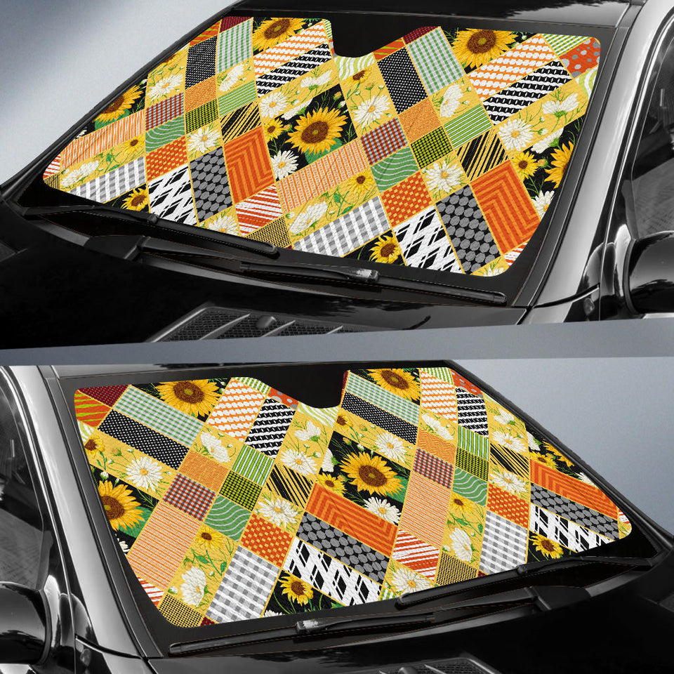 Sunflower Pattern Car Sun Shade