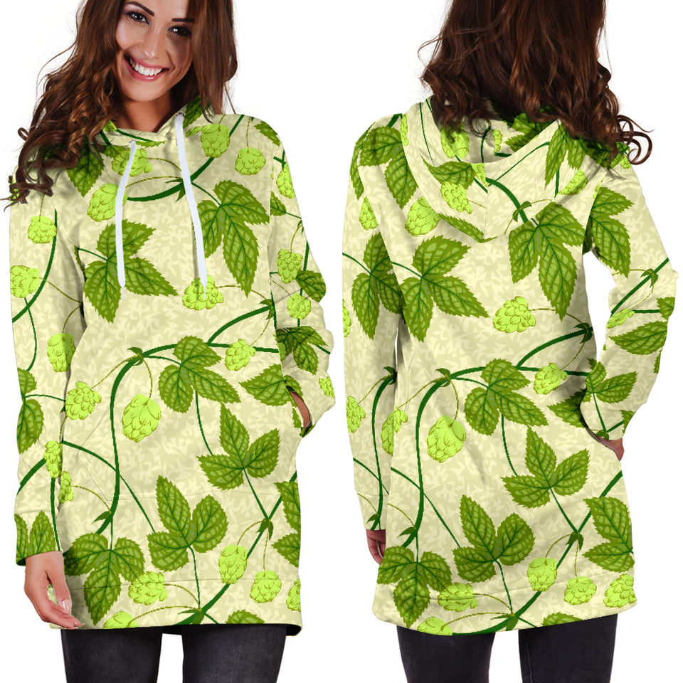 Hop Theme Pattern Women Hoodie Dress