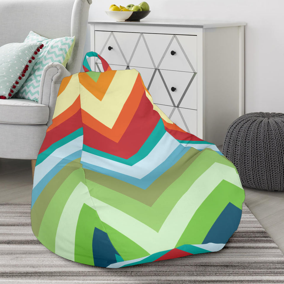 Rainbow Zigzag Chavron Pattern Bean Bag Cover