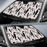 Penguin Pattern Background Car Sun Shade