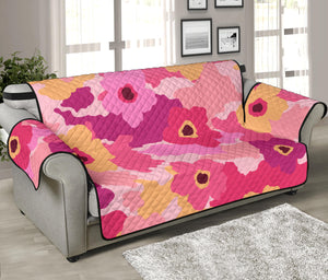 Pink Camo Camouflage Flower Pattern Sofa Cover Protector