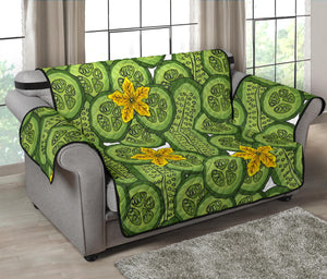 Cucumber Pattern Theme Loveseat Couch Cover Protector