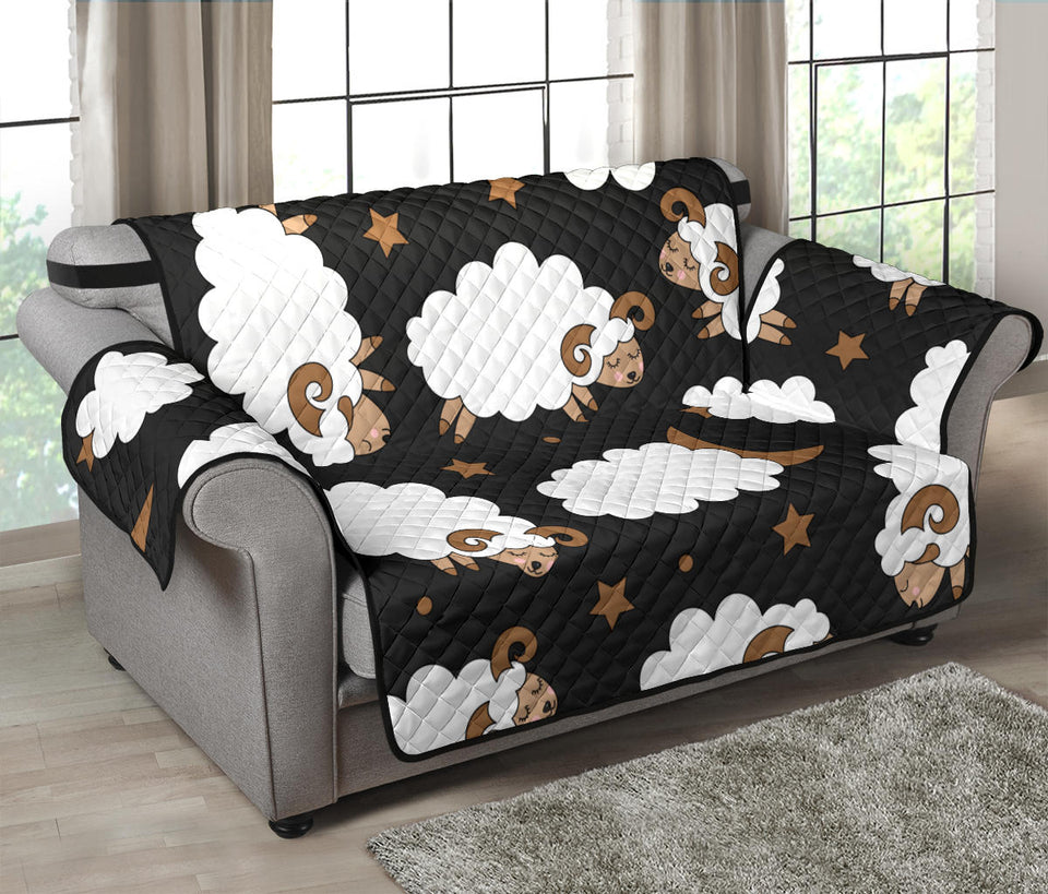 Cute Sheep Pattern Loveseat Couch Cover Protector