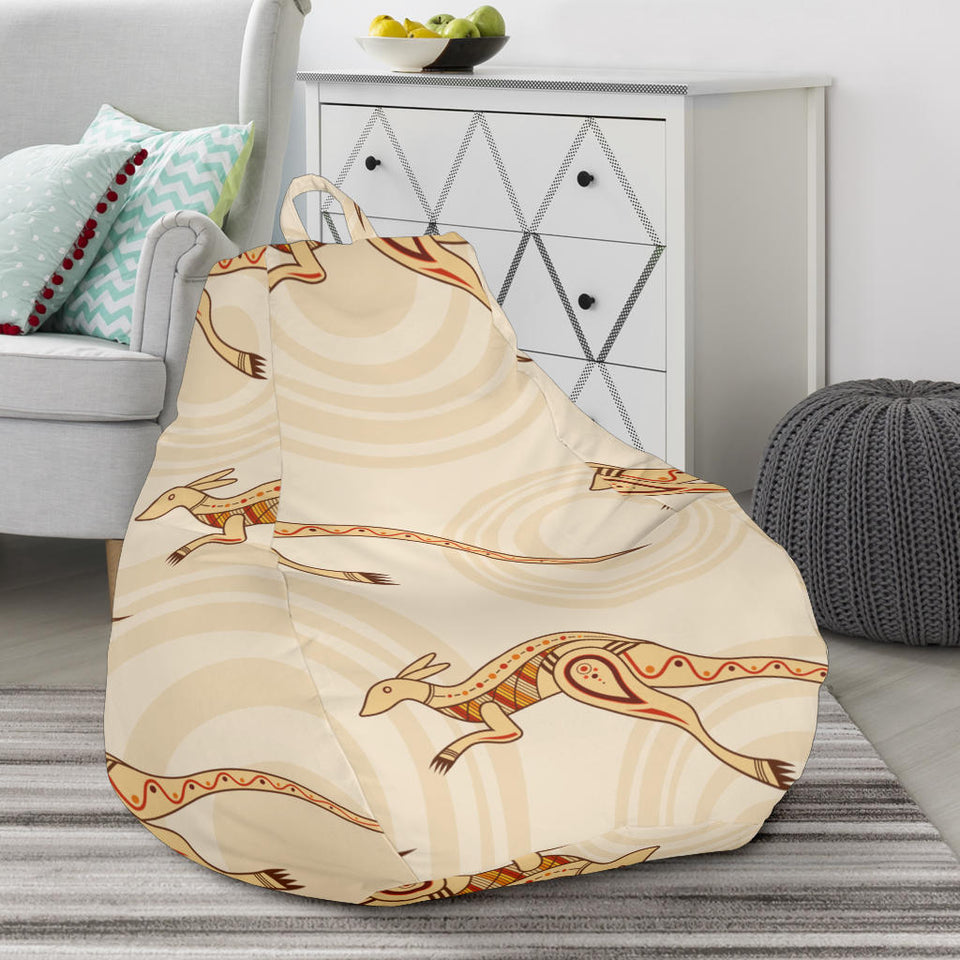 Kangaroo Aboriginal Pattern Background Bean Bag Cover