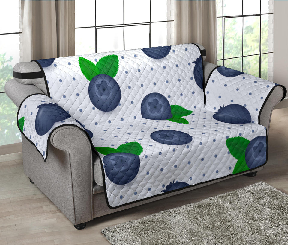 Blueberry Pokka Dot Pattern Loveseat Couch Cover Protector