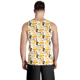 Saxophone Theme Pattern Men Tank Top