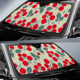Hand Drawn Tomato Pattern Car Sun Shade