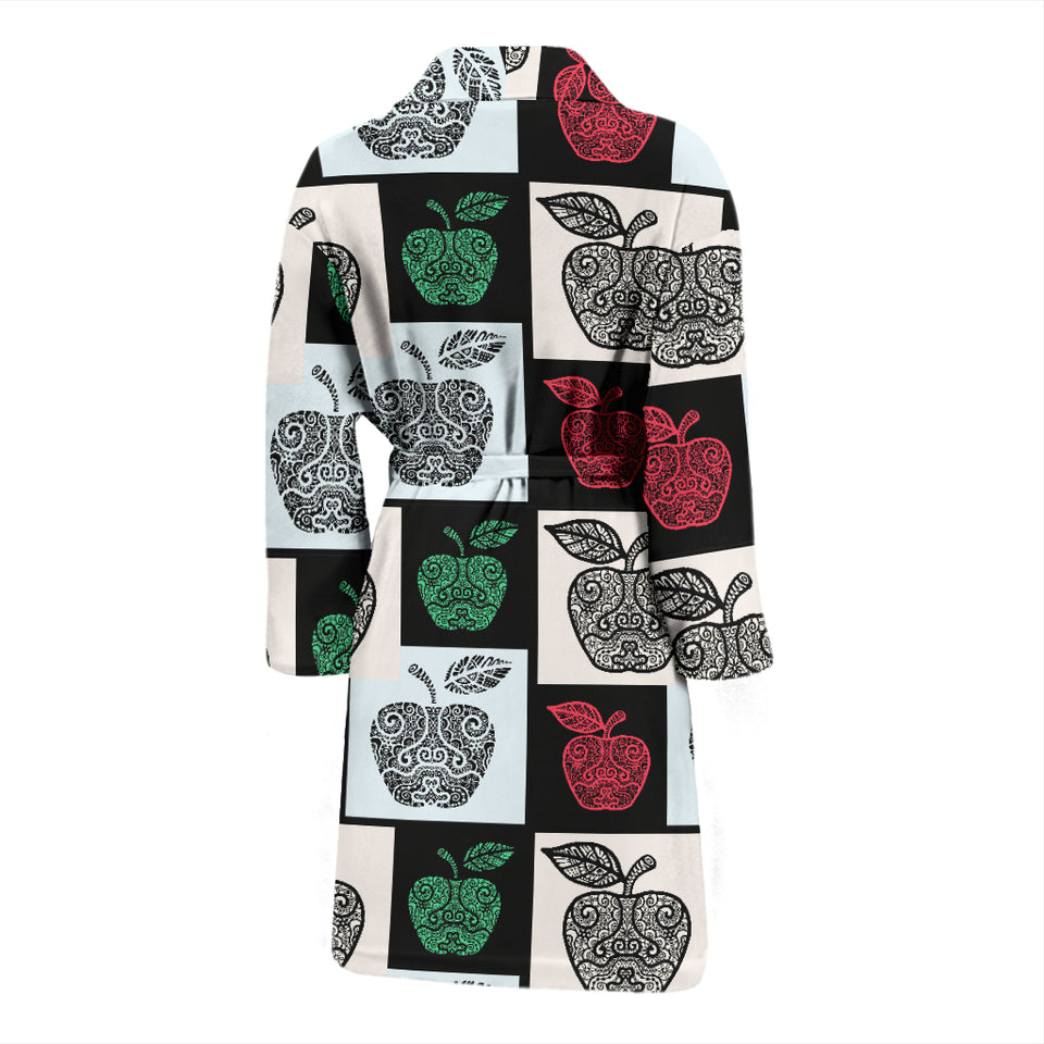Apple Tribel Pattern Men Bathrobe