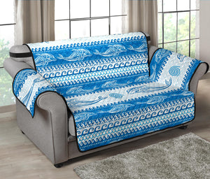 Dolphin Tribal Pattern background Loveseat Couch Cover Protector