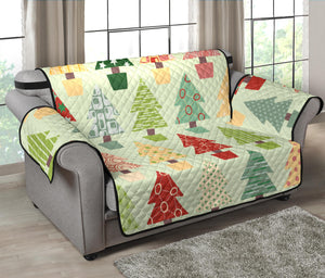 Christmas Tree Pattern Backgroind Loveseat Couch Cover Protector