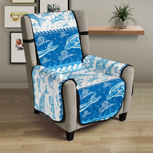 Dolphin Tribal Pattern Ethnic Motifs Chair Cover Protector