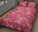 Indian Pink Pattern Quilt Bed Set