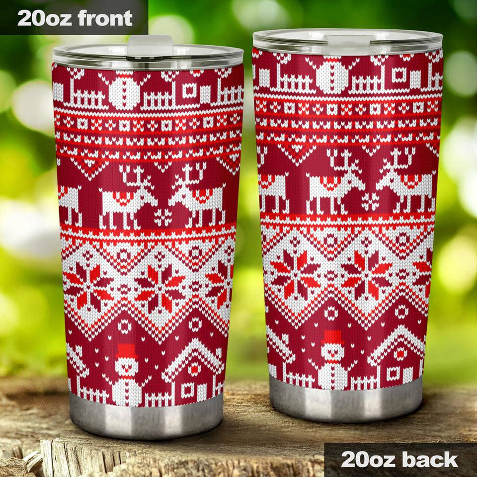 Snowman Sweater Printed Pattern Tumbler