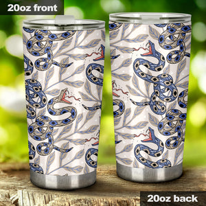 Snake Leaves Pattern Tumbler