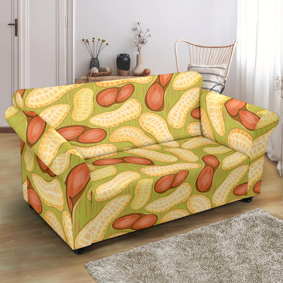 Peanut Pattern Theme Loveseat Couch Slipcover