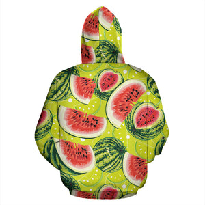 Watermelon Theme Pattern Men Women Pullover Hoodie