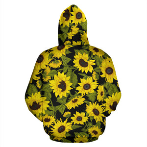 Sunflower Theme Pattern  Men Women Pullover Hoodie