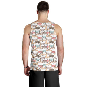 Shiba Inu Pattern Men Tank Top