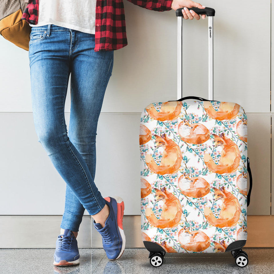 Fox Water Color Pattern Luggage Covers