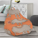 Rhino Pattern Theme Bean Bag Cover