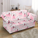 Poodle Pattern Loveseat Couch Slipcover