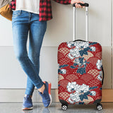 Red Theme Japanese Pattern Cabin Suitcases Luggages