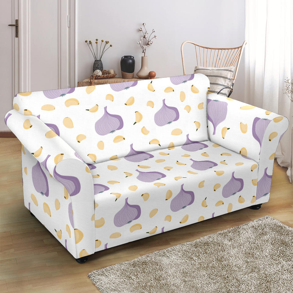 Garlic Pattern Theme Loveseat Couch Slipcover