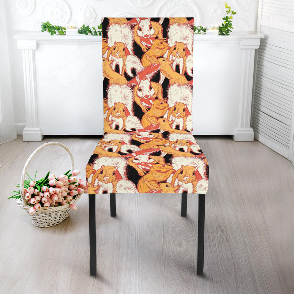 Squirrel Pattern Print Design 04 Dining Chair Slipcover