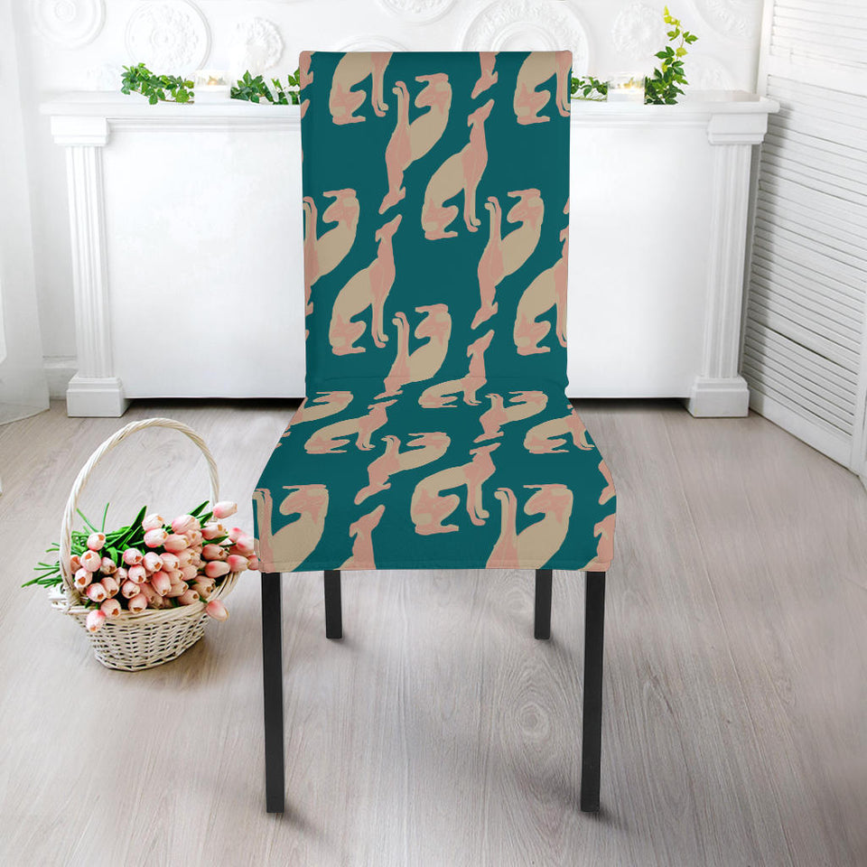 Greyhound Pattern Print Design 05 Dining Chair Slipcover