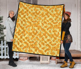 Potato Chips Pattern Print Design 04 Premium Quilt