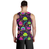 Halloween Pumpkin Bat Pattern Men Tank Top